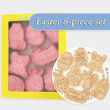 SunnyBakes | Easter Cookie Mold Set | Cartoon Bunny Shapes | Plastic Press Molds | Type A Type B | Easy Easter Cookies -