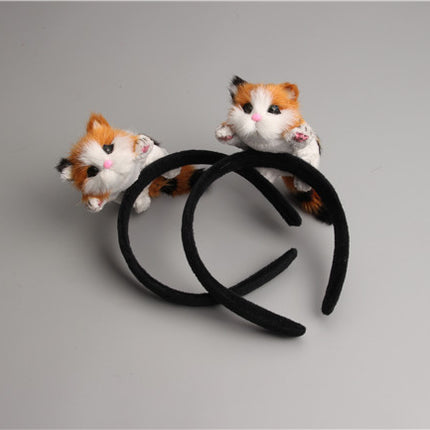 Stylish Women Girls Lovely Cat Headband Flannelette Plush Kitten HairBand Halloween Chirsmas Party Headdress Hair Accessories