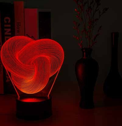 LumaGlow | 3D LED Night Light | Touch RGB Colorful | Soothing Sleep Ambience | Colorful Acrylic | Ideal Gift -