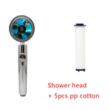 High-Pressure Water-Saving Shower Head | 360° Rotating Turbo Fan Spray Nozzle | ABS Pressurized Shower with Filter | Chrome Round Fixed Head - Hardware > Plumbing > Plumbing Fixture Hardware & Parts > Shower Parts > Shower Heads > Handheld Shower Heads