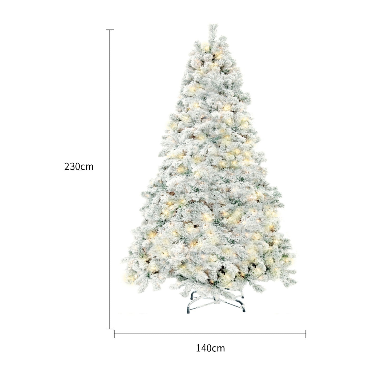 EverSnow | Vinyl Snow Tree | Window Display | Metal Stand | Snow Covered | Festive Seasonal Charm -