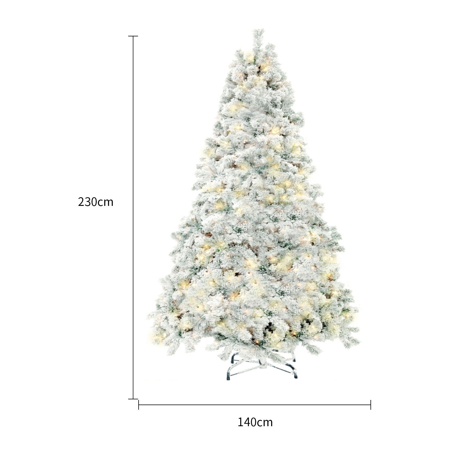 EverSnow | Vinyl Snow Tree | Window Display | Metal Stand | Snow Covered | Festive Seasonal Charm -
