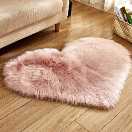 Plush Heart Shaped Carpet Non-Slip Mat Fluffy Rug Floor Mat Blanket Sofa Cushion Foot Pad Carpets For Living Room Home Decor