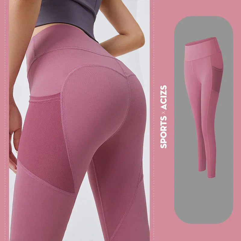 FlexFit | Yoga Pants With Pockets | High Waist | Pocketed Design | S2xl Multicolor | Flattering Fit For Workouts - Apparel & Accessories > Clothing > Activewear > Activewear Pants > Leggings