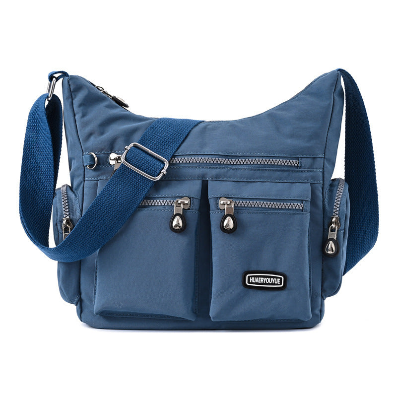 Women’s Waterproof Crossbody Bag | Multi-Pocket Nylon Shoulder Bag | Lightweight Messenger Purse | European & American Retro Style | Soft Medium Travel Bag with Zipper Compartments - Apparel & Accessories > Handbags, Wallets & Cases > Handbags > Cross Body Bags