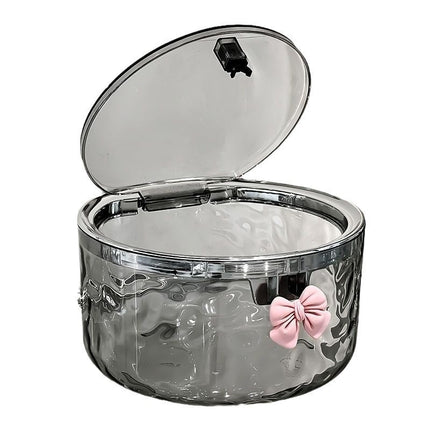 Children's Water Ripple Finishing Box Desktop Hairpin For Girls Rubber Band Transparent Storage