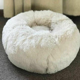 Calming Donut Dog Bed for Small & Large Pets | Round Plush Anti-Anxiety Pet Nest | Soft Vegan Fur Cat & Puppy Bed | Warm Self-Heating Cushion | 40–120cm - Animals & Pet Supplies > Pet Supplies > Pet Beds > Donuts
