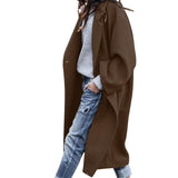 Casual Chic Long Wool Coat | Single Breasted Lapel | Warmth For Winter | Solid Color Size S | Effortless Everyday Style -