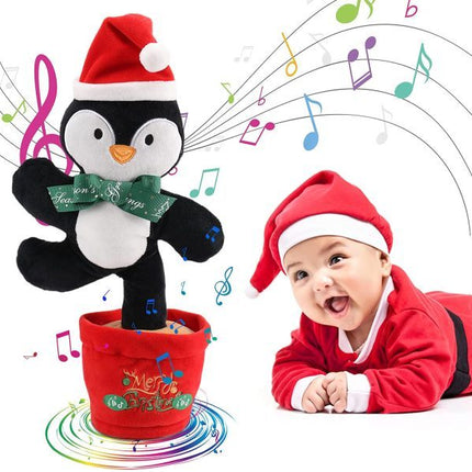 Dancing Christmas Toys Funny Tree Repeat Talking  Electronic Plush Toys Can Sing Record Lighten Early Education Funny Gift Christmas