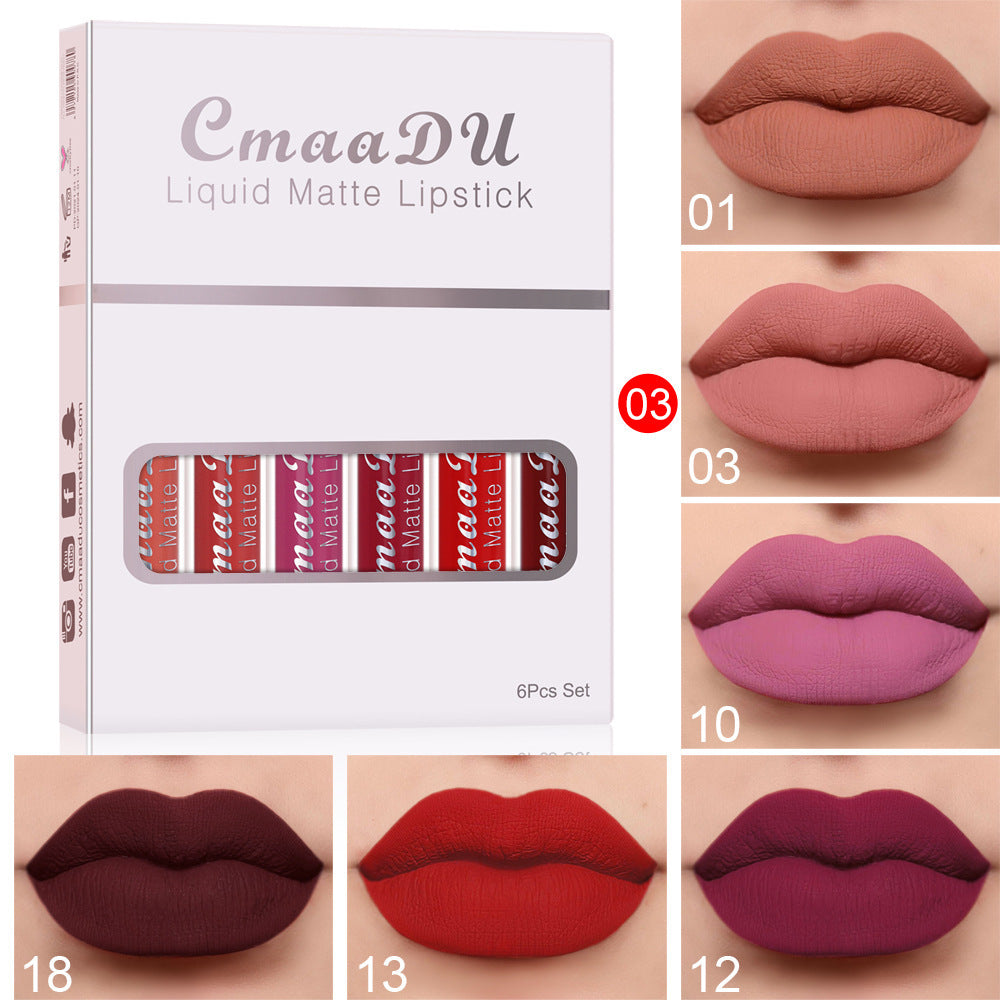 LuxeButter | Matte Lip Gloss Set | Matte Finish | Waterproof Formula | 6 Count 2.5mL Each | Long Lasting Lip Color -