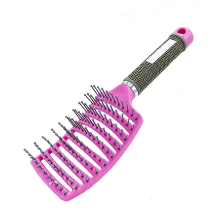 Anti Static Bending Nylon Women's Wet Curly Tangled Hair Brush Styling Tool