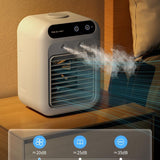 Portable Air Conditioner Fan | USB Mini Air Cooler with Water & Ice Cooling | 2-Speed Touchscreen Personal AC for Room, Office, Car | Atomizing Cool Mist - Home & Garden > Household Appliances > Climate Control Appliances > Evaporative Coolers > Portable Evaporative Coolers