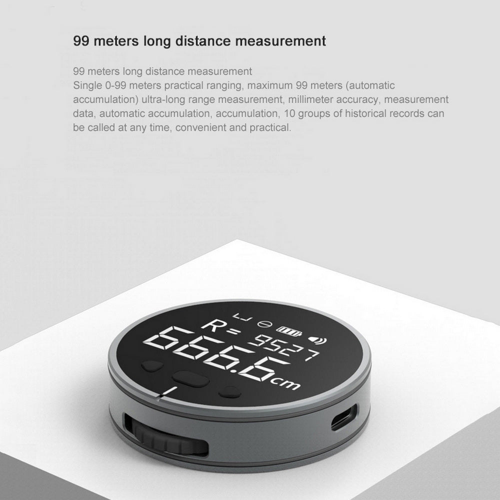 ProMeasure | Digital Distance Ruler | 8 Functions 3 Keys | 99 Meter Range | Aluminum Shell | Ultra Portable High Precision -