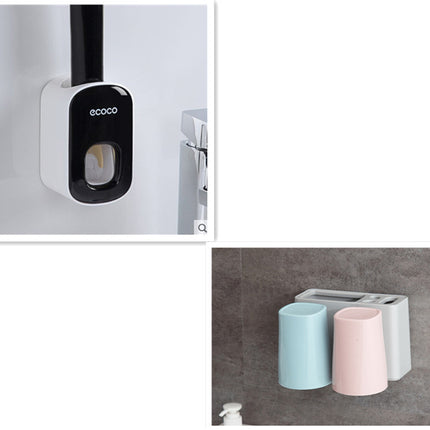 Wall Mounted Automatic Toothpaste Holder Bathroom Accessories Set Dispenser