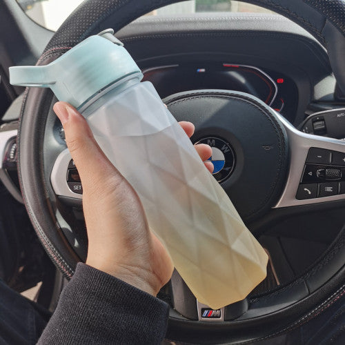 Large Capacity Spray Water Bottle | Leakproof Sports & Fitness Cup for Girls | Portable Travel Drinkware with Handle Strap | Wide-Mouth BPA-Free Plastic - Home & Garden > Kitchen & Dining > Food & Beverage Carriers > Water Bottles