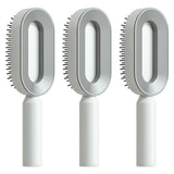 Self-Cleaning Hair Brush for Women | One-Click Cleaning Detangling Comb | 3D Air Cushion Scalp Massage Brush | Anti-Static, No-Pull Hairbrush | Pain-Free Detangling for All Hair Types | Optional Wall-Mounted Storage - Health & Beauty > Personal Care > Hair Care > Hair Styling Tools > Combs & Brushes > Paddle Hairbrushes