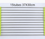 | Folding Kitchen Drain Rack | Stainless Steel | Easy to Clean | Space Saving | Large | Keeps Counter Dry and Organized -