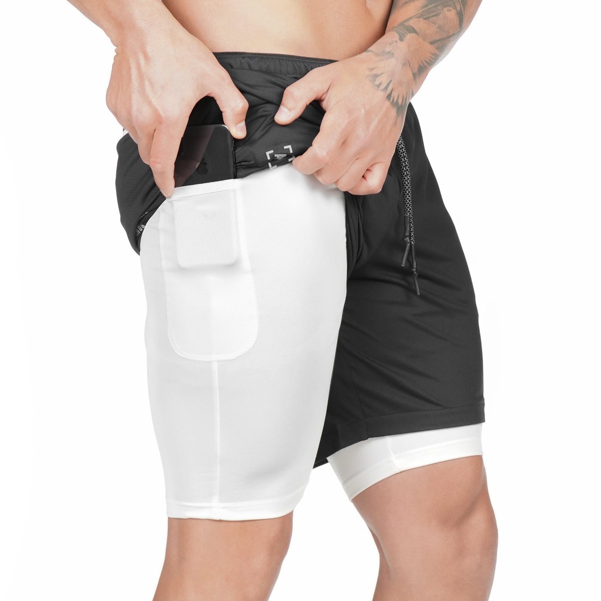 AeroFit | Pocket Compression Shorts | Moisture-Wicking Breathable | All-Day Comfort | Easy Wear and Style -