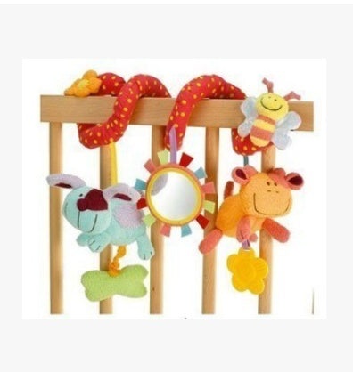 CuddleJoy | Baby Rattle Plush Toys | Hanging Pram Toy | Stimulates Curiosity | Rabbit Bear Style | Soothes And Entertains -
