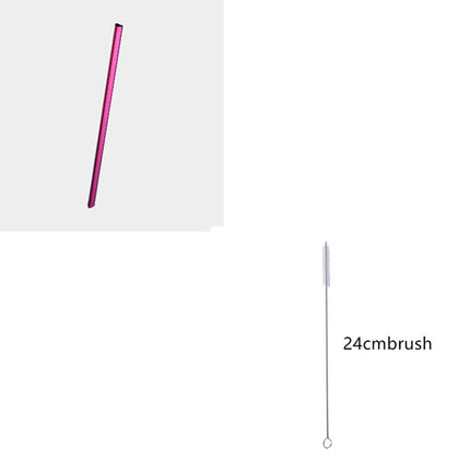 Drinking Straw Reusable Metal Straw Set Heart-shaped Bubble Tea Straws