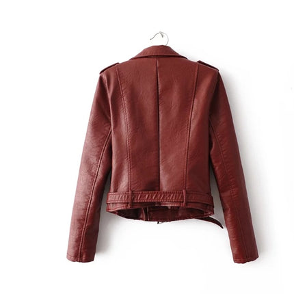 autumn and winter women's clothing coat Korean version of the Korean version of women's leather jacket fashion women's clothing wholesale