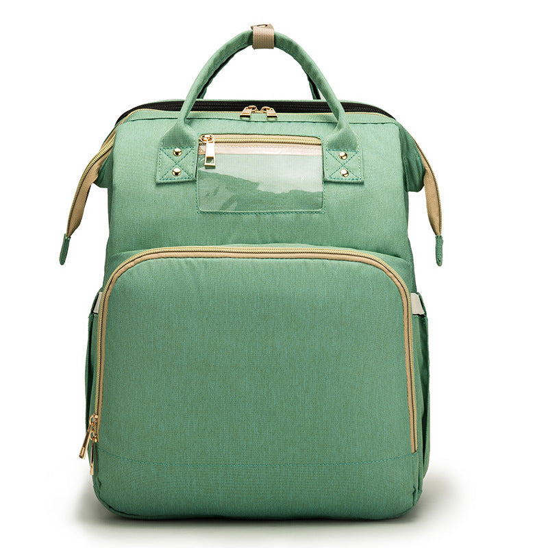 USB Charging Mommy Backpack | Foldable Baby Bed Diaper Bag | Large Capacity Multi-Function Travel Nappy Bag | Waterproof Cationic Fabric | Portable Crib with Mattress | Organizer for Moms - Furniture > Baby & Toddler Furniture > Cribs & Toddler Beds > Travel Cribs