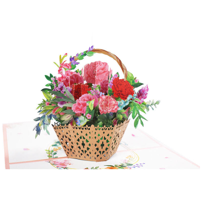 BloomCraft | 3D Pop-Up Card | Handcrafted 3D Bouquet | Reveals 3D Bloom | Mothers Day | Delights Mom With 3D Pop-Up -