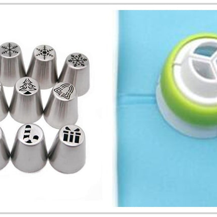 3 in one LIMITED EDITION CHRISTMAS STYLE Stainless Steel Cake Decorating Nozzle