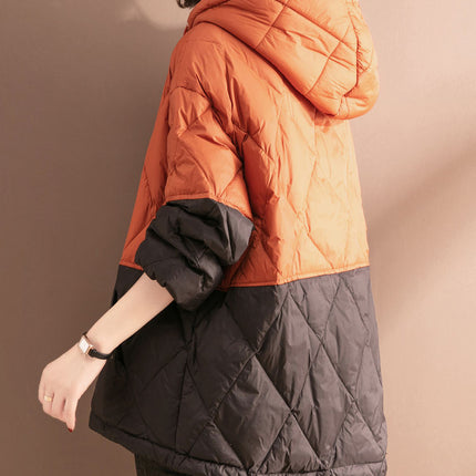 Women's Clothing Light Thin And Loose Warm Hooded Cotton Coat Jacket