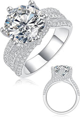 Aurora | Moissanite Engagement Ring | 11mm Center Stone | D Color VVS1 | Size 5-9 | Elegant Bridal Gift -
