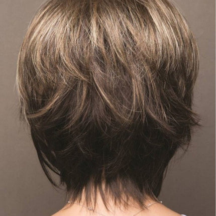 Mixed Blonde Brown Short Wigs Natural Hair Wigs Heat Resistant Hair Wig