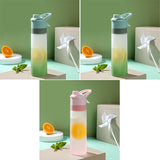 Large Capacity Spray Water Bottle | Leakproof Sports & Fitness Cup for Girls | Portable Travel Drinkware with Handle Strap | Wide-Mouth BPA-Free Plastic - Home & Garden > Kitchen & Dining > Food & Beverage Carriers > Water Bottles