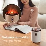 Volcanic Flame Aroma Essential Oil Diffuser USB Portable Jellyfish Air Humidifier Night Light Lamp Fragrance Humidifier -