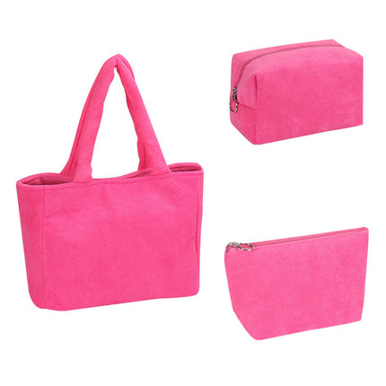 Towel Cloth Cosmetic Bag Large Capacity Portable Tote Bag