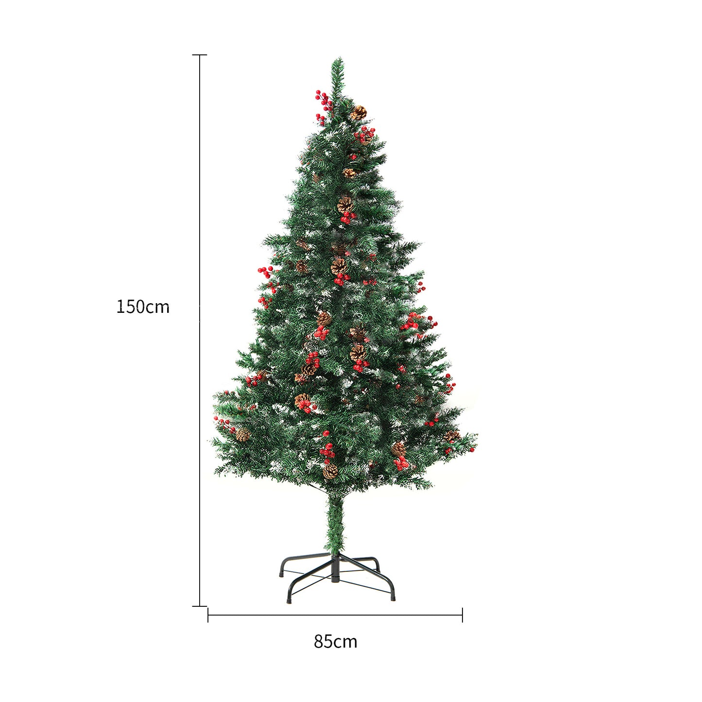 EverSnow | Vinyl Snow Tree | Window Display | Metal Stand | Snow Covered | Festive Seasonal Charm -