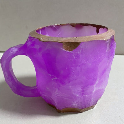 400ml Resin Mineral Crystal Coffee Mugs With Handles Elegant Fake Mineral Crystal Cup For Workplace Home Decor Christmas Gift Kitchen Gadgets