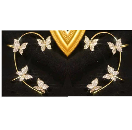 Fashion Butterfly Ear Clips & Hooks | Women’s Alloy Bow Tie Earrings | European & American Style | Gold or Silver Plated | No-Piercing Clip-On Earrings - Apparel & Accessories > Jewelry > Earrings