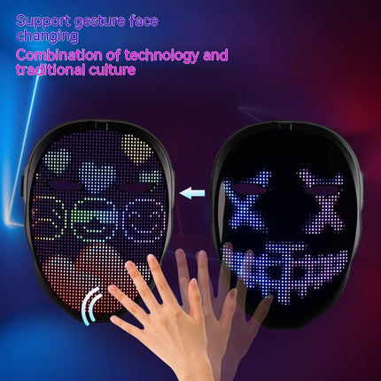 Halloween Face Masks Full Color LED Luminous Mask Face Changing Mask Party Bar Props