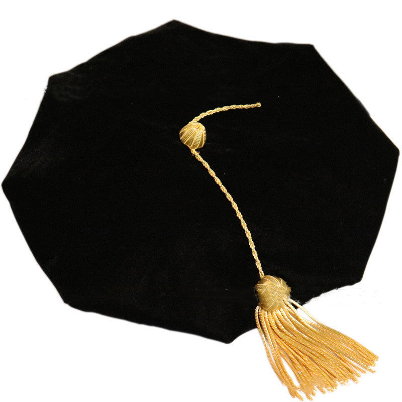 EduCap | Graduation Cap | Velvet Flat Top | Classic Graduation Look | One Size | Soft Velvet Comfort -