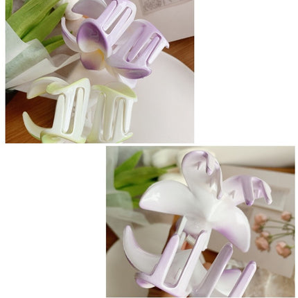Muweordy Plumeria Hair Clips Flower Hair Clip Trendy Hair Claw Clip Popular Hair Catch Korean Hair Accessories For Women