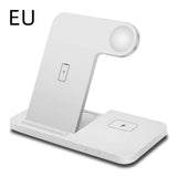 ZenCharge | Folding 3-In-1 Wireless Charger | 15W Fast Charge | Phone Watch Earbuds | Black | Space Saving Desk Accessory -