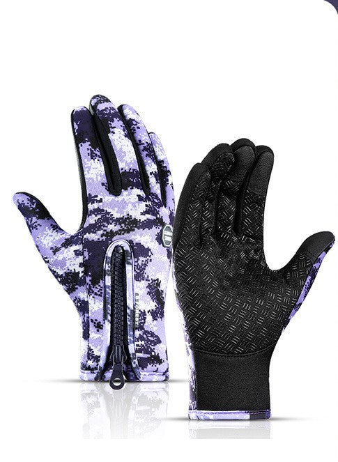PolarFlex | Winter Touch Gloves | Waterproof | Touchscreen | Blue, Black, M, L | Keeps Hands Warm And Dry On Rides -