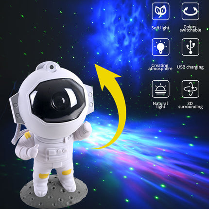 Galaxy Star Projector Starry Sky Night Light Astronaut Lamp Home Room Decor Decoration Bedroom Decorative Luminaires Gift
