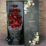 GoldLeaf | Gold Foil Rose | Gift Box | Keepsake | Three Gold Roses | Birthday Gift -