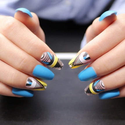 24 fake nails matte nail sheets