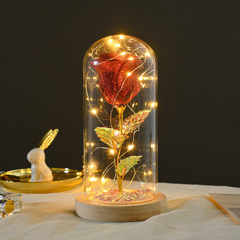 EternalRose Luxe | Glass Dome Rose | Led Rose | Romantic Gift | Red | Keepsake Gift -