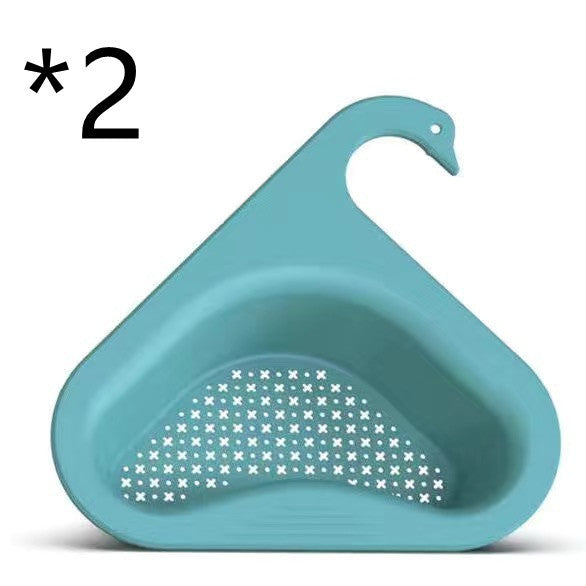 Swan | Sink Hanging Drain Basket | Dry and Wet Separation | Keeps Fruit Fresh | Space-Saving Kitchen Organizer -