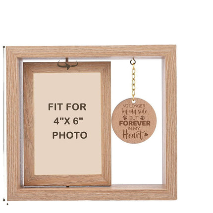 Postcard Photo Solid Wood Photo Frame Rotatable Desktop Decoration