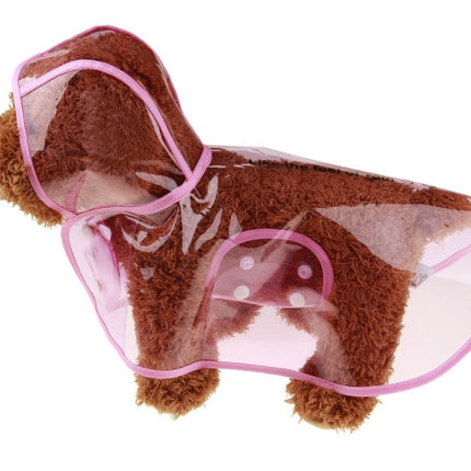 1Pc Transparent Waterproof Dog Clothes Transparent Rain Coat Pet Clothes Puppy Raincoat Hoody Clothing For Dogs