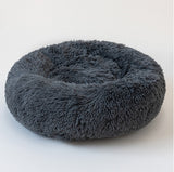 Calming Donut Dog Bed for Small & Large Pets | Round Plush Anti-Anxiety Pet Nest | Soft Vegan Fur Cat & Puppy Bed | Warm Self-Heating Cushion | 40–120cm - Animals & Pet Supplies > Pet Supplies > Pet Beds > Donuts